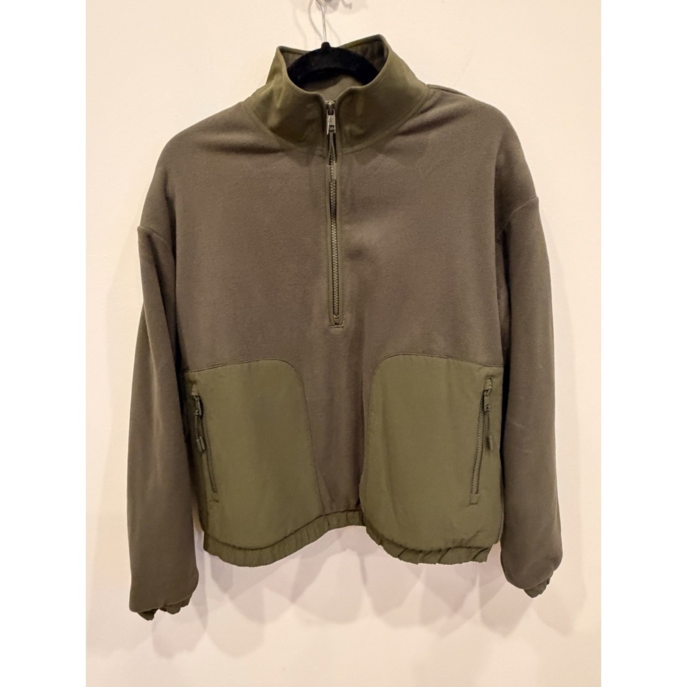 Vuori Women's Lunair™‎ ¼ Zip Pullover Jacket – Olive – Size M – New